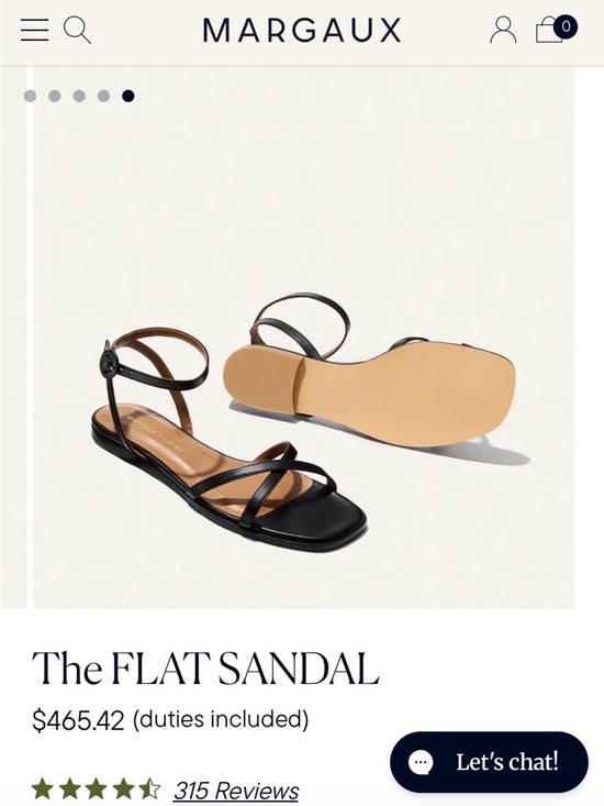 Margaux Shoes - NEW - Margaux The FLAT SANDAL- size 36